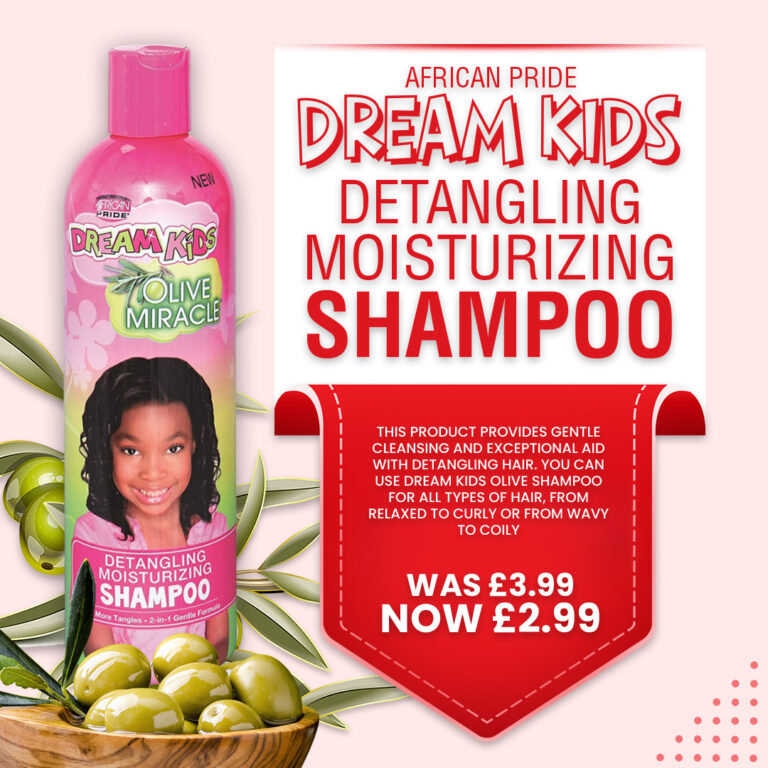 african rpide dream kids detangling misturing shampoo